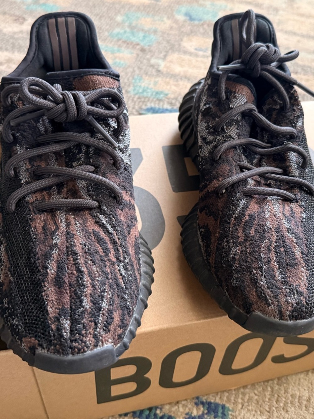 adidas Yeezy Knit Sneaker in Black and Brown